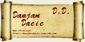 Damjan Dačić vizit kartica